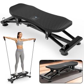 Sliding Ski Simulator with Resistance Bands - Indoor Skiing Fitness Equipment for Home Gym, With Resistance Bands & Non-Slip Base
