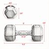 2 X 15lbs Hex Dumbbell Set for Home Gym Workout Rubber Weights with Non-Slip Handles Anti-Roll Fitness Exercise Dumbbells for Women And Men Black