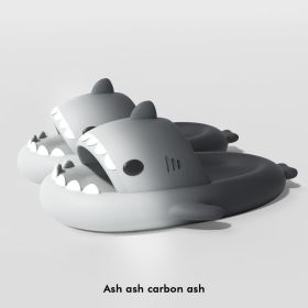 Gradient Shark Slippers Men's Home Bathroom Non-slip (Option: Grey Charcoal Ash-36to37)