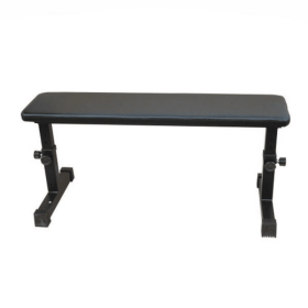 Home Flat Dumbbell Bench Comfortable Design Home Fitness Strength Training Bench (Color: Black)