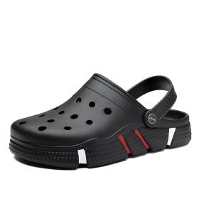 Men Sandals Summer Hole Shoes Beach Slippers (Option: Black-Size36)