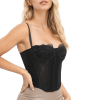 Lace Bustier Corset Tops for Women Going Out Mesh Overbust Adjustable Strap Waist Cincher Crop Bustier Party Rave Date Night Outfit Tank Top