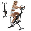 Home squat machine, a 330-pound weight-bearing lower body exercise equipment with adjustable resistance, foldable fitness machine
