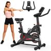 Indoor Exercise Bike, Stationary Cycling Bike with Monitor, Adjustable Resistance, Comfortable Seat & Handlebars, Stable Base