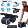 Automatic Rebound Abdominal Wheel Anti-slip AB Roller Wheel with Kneel Pad Phone Holder Home Gym Abdominal Exerciser for Men Women
