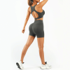 Workout Sets for Women 2 Piece High Waisted Seamless Leggings with Padded Stretchy Sports Bra Sets Gym Clothes