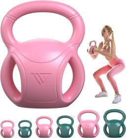 3 Handle Kettlebells Weight - Weight for Women Options 5, 10, 15 and 20 LB for Russian Twists AB Exercise (Color: 20 lb Pink)