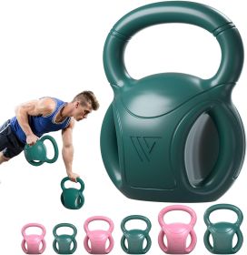 3 Handle Kettlebells Weight - Weight for Women Options 5, 10, 15 and 20 LB for Russian Twists AB Exercise (Color: Green-15 lb)