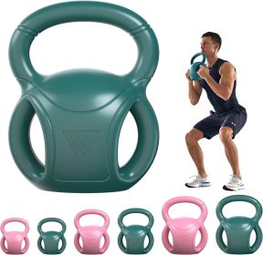 3 Handle Kettlebells Weight - Weight for Women Options 5, 10, 15 and 20 LB for Russian Twists AB Exercise (Color: Green-10 lb)