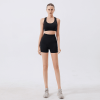 Workout Sets for Women 2 Piece Seamless Ribbed Crop Tank High Waist Shorts Yoga Outfits
