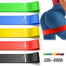 Workout Resistance Bands Loop Set Fitness Yoga Booty Leg Exercise Band Gym Fitness Butt Lift (Color: Mixed Color)