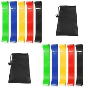 Workout Resistance Bands Loop Set Fitness Yoga Booty Leg Exercise Band Gym Fitness Butt Lift (Color: 2 sets Mixed Color)