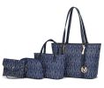 MKF Collection Marimar M Signature Vegan Leather Women's Tote Bag by Mia K – 4 Pcs set