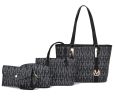 MKF Collection Marimar M Signature Vegan Leather Women's Tote Bag by Mia K – 4 Pcs set