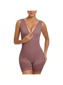 Fasjrixa Fajas Colombianas Shapewear for Women Tummy Control Post Surgery Full Body Shaper Butt Lifter with Zipper Crotch,corset tops for women (Color: Purple, size: XS)