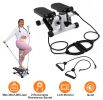 Stepper For Exercise Mini Fitness Stepper With 2 Resistance Bands LCD Monitor Max 330.7LBS Load Stair Stepper Quiet Stepper