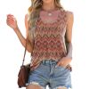 2025 Spring/Summer New Round Neck Tie Dyeing Printed Loose Sleeveless T-shirt Tank Top for Women