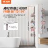 VEVOR Shower Corner Caddy Tension Pole, 56" to 114" High, Multi-Functional Shower Tension Pole with Strong Load-Bearing Tray