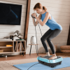 Vibration Exercise Machine With Resistant Bands Remote Control Whole Body Vibration Platform Workout Equipment Home Fitness Training Equipment For Wei