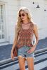 2025 Spring/Summer New Round Neck Tie Dyeing Printed Loose Sleeveless T-shirt Tank Top for Women