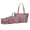 MKF Collection Marimar M Signature Vegan Leather Women's Tote Bag by Mia K – 4 Pcs set