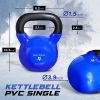 Kettlebell, 5-100 LB Vinyl Coated Cast Iron Strength Training Kettlebells for Home Gym Exercises, Fitness, Full Body Workout Equipment, Push Ups