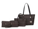 MKF Collection Marimar M Signature Vegan Leather Women's Tote Bag by Mia K – 4 Pcs set