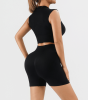 2 Piece Workout Sets for Women High Waisted Shorts Tummy Control Shorts Yoga Sports Tank