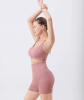 Workout Sets for Women 2 Piece Seamless Ribbed Crop Tank High Waist Shorts Yoga Outfits