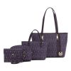 MKF Collection Marimar M Signature Vegan Leather Women's Tote Bag by Mia K – 4 Pcs set