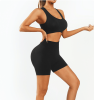 Workout Sets for Women 2 Piece High Waisted Seamless Leggings with Padded Stretchy Sports Bra Sets Gym Clothes