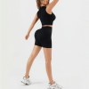 2 Piece Workout Sets for Women High Waisted Shorts Tummy Control Shorts Yoga Sports Tank