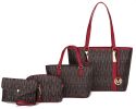 MKF Collection Marimar M Signature Vegan Leather Women's Tote Bag by Mia K – 4 Pcs set