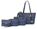MKF Collection Marimar M Signature Vegan Leather Women's Tote Bag by Mia K – 4 Pcs set